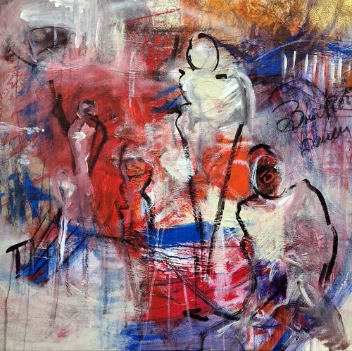 Brücken bauen di Petra Kohns-Merges, Pittura in vendita su Singulart
