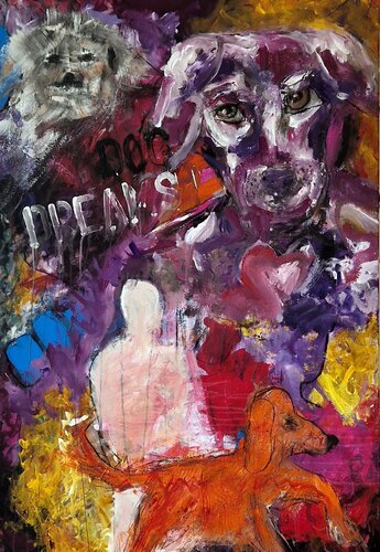 Dog Dreams von Petra Kohns-Merges, Malerei kaufen auf Singulart