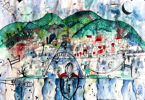 Am Malfluß by Bianca Scheich, Work on Paper for Sale on Singulart