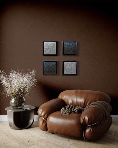 SILVER LINING & BACK TO BLACK - Quadriptych di Maja Weller, Pittura in vendita su Singulart