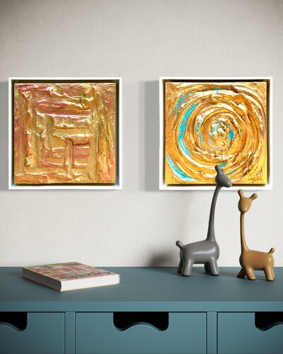 Diptychon INNER REVOLUTIONS di Maja Weller, Pittura in vendita su Singulart