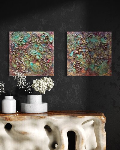 Diptych Panthalassa I & II di Maja Weller, Pittura in vendita su Singulart