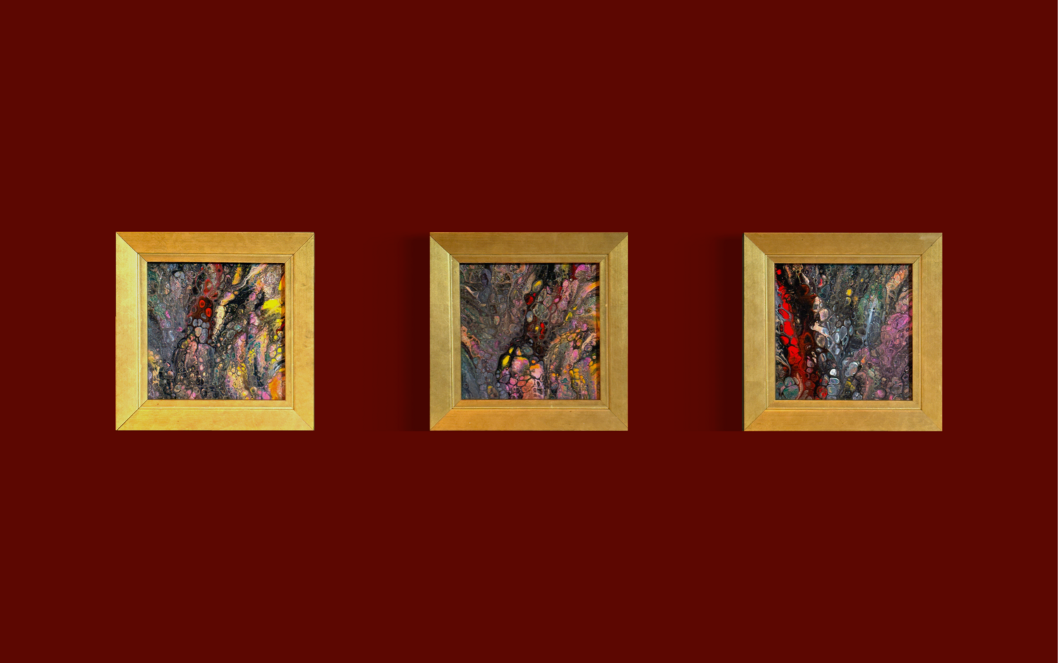 FRAGMENTED CONTINUUM - DARK STRATA Maja Weller Peinture originale à vendre