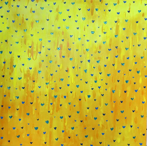 Heartfall : Yellow di Iva Urban, Pittura in vendita su Singulart