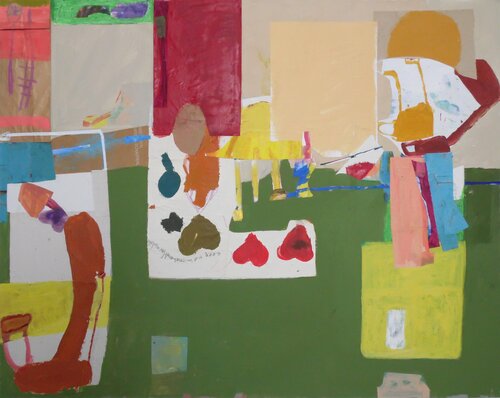Stehlampe und Stuhl van Claudette Griffiths, Schilderij te koop op Singulart