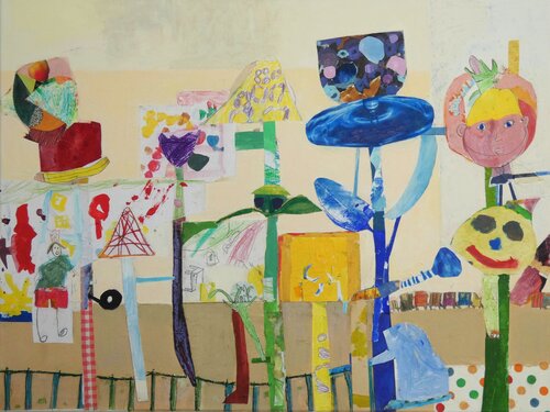 Der Komische Garten  2 di Claudette Griffiths, Pittura in vendita su Singulart