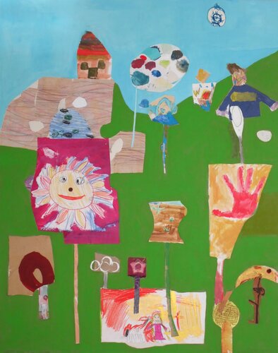 Der  Komische Garten 3 von Claudette Griffiths, Malerei kaufen auf Singulart