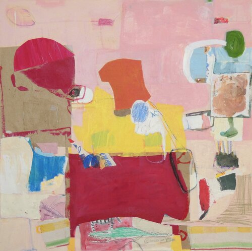 Geschichten von Krokodilen und Giraffen unter dem Bett di Claudette Griffiths, Pittura in vendita su Singulart