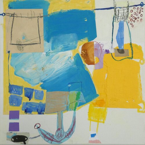 Wäscheleine und Sturm Claudette Griffiths