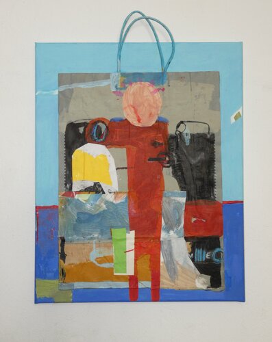 Red Lady und die Wildschwein-Sau de Claudette Griffiths, Pintura a la venta en Singulart
