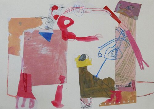 The Pink Dispute van Claudette Griffiths, Schilderij te koop op Singulart