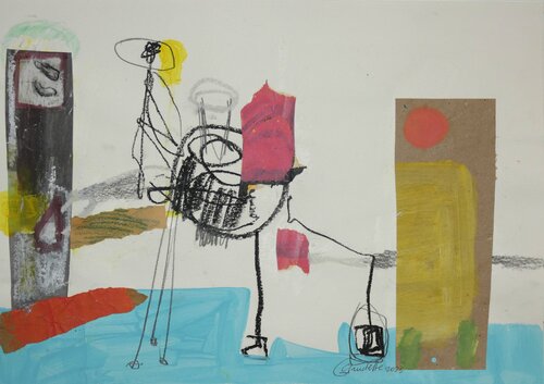 Pulling on Both Ends de Claudette Griffiths, Pintura a la venta en Singulart