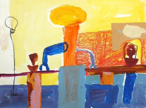 The Light Bulb to the Left by Claudette Griffiths, Painting for Sale on Singulart