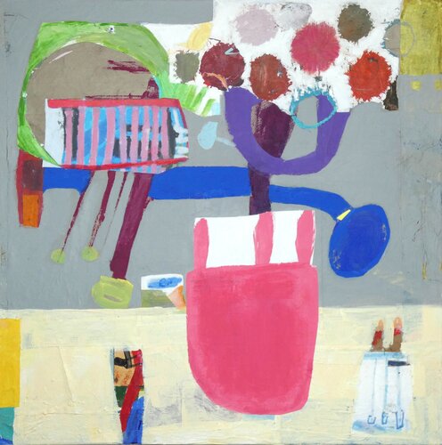 Blumenstrauß and Other Things on the Table von Claudette Griffiths, Malerei kaufen auf Singulart