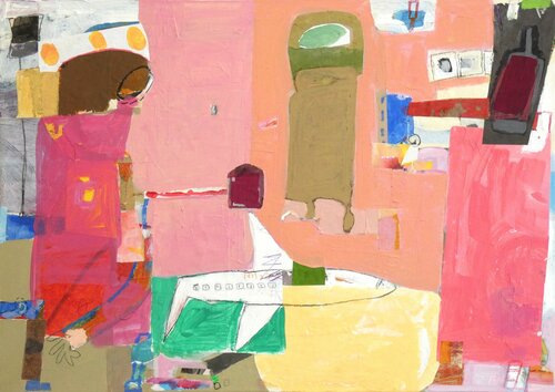 Fluglotse and Pinks all Through von Claudette Griffiths, Malerei kaufen auf Singulart