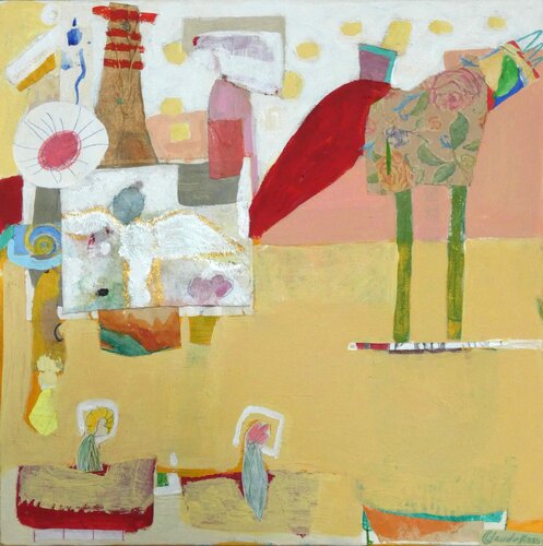When the Early Parrot Sees the First Angel de Claudette Griffiths, Pintura a la venta en Singulart
