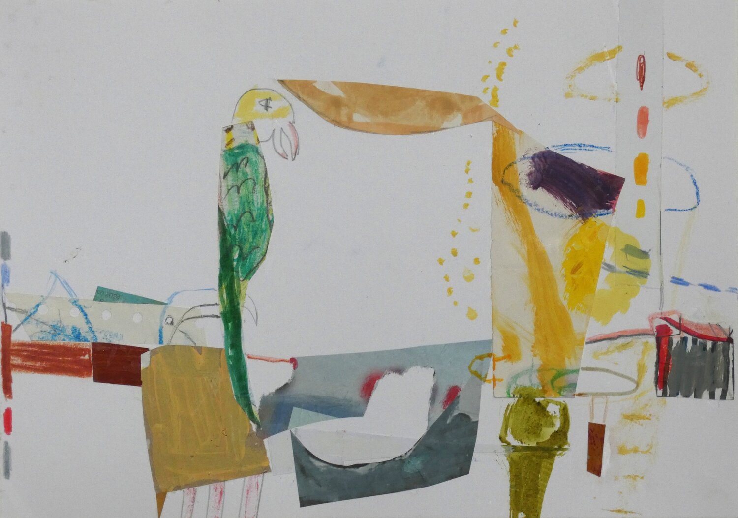 Papagei auf der Wäscheleine Claudette Griffiths