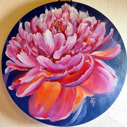Princess of Peonies de Elena Hromova, Pintura a la venta en Singulart