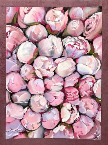 Peonies von Elena Hromova, Malerei kaufen auf Singulart