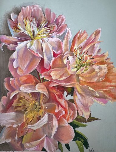 Peony Morning de Elena Hromova, Pintura a la venta en Singulart