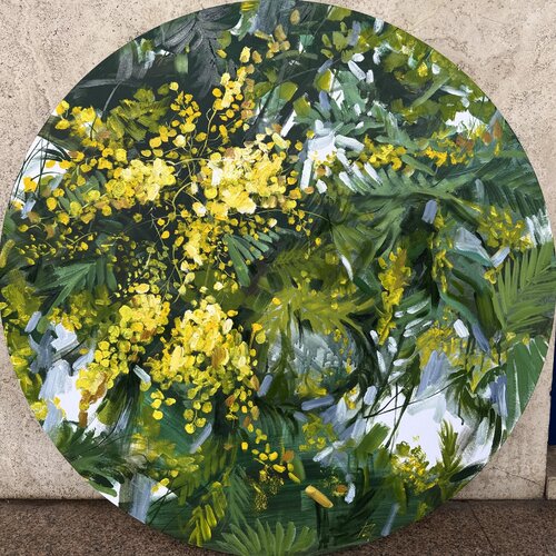 Mimosa van Elena Hromova, Schilderij te koop op Singulart
