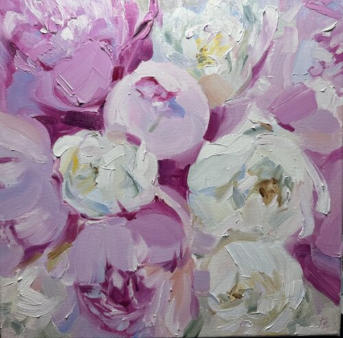 Peonie pink and white von Elena Hromova, Zeichnungen kaufen auf Singulart
