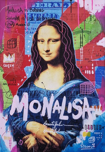 Monalisa - Piriongo par Piergiorgio Leonforte aka Piriongo, Autres supports en vente sur Singulart
