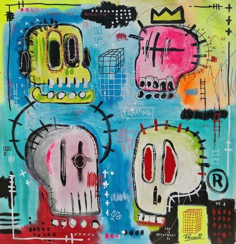 Sunset life - Piriongo par Piergiorgio Leonforte aka Piriongo, Peinture en vente sur Singulart