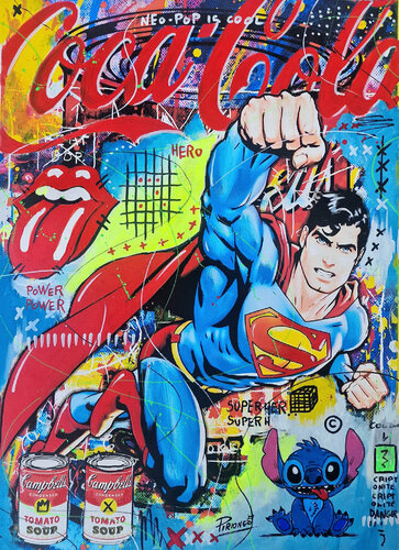 Super Hero by Piergiorgio Leonforte aka Piriongo, 기타 매체 for Sale on Singulart