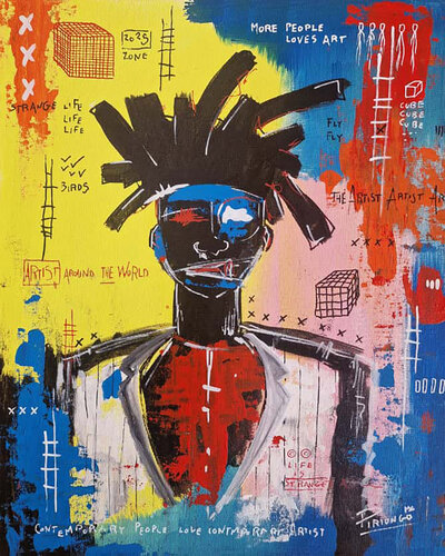 The Artist by Piergiorgio Leonforte aka Piriongo, 회화 for Sale on Singulart
