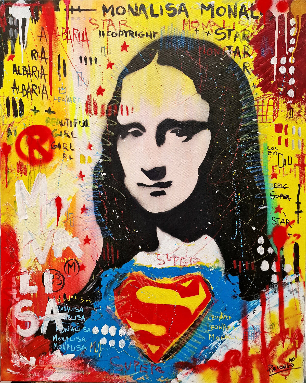 Monalisa Star - Piriongo Piergiorgio Leonforte aka Piriongo Originalgemälde zu verkaufen