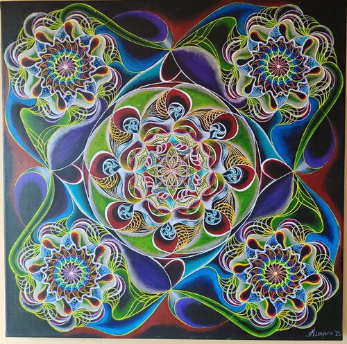 Dance od magical circles di Mirjana Amidzic, Pittura in vendita su Singulart
