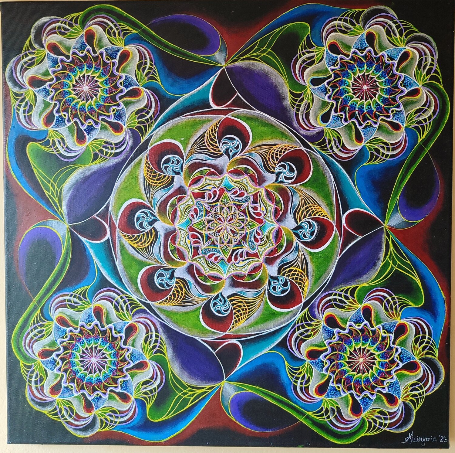 Dance od magical circles Mirjana Amidzic Dipinto originale in vendita