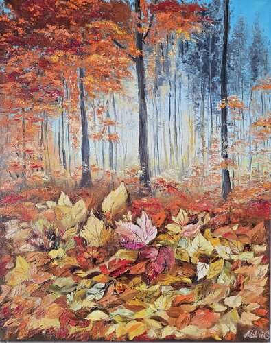Forêt d'automne van Mehri GULIYEVA MOGHADAM, Schilderij te koop op Singulart