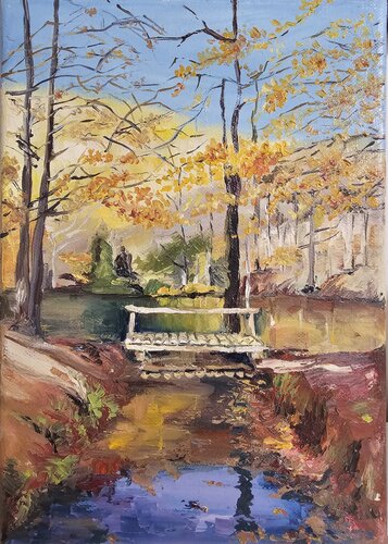 Forêt dorée von Mehri GULIYEVA MOGHADAM, Malerei kaufen auf Singulart