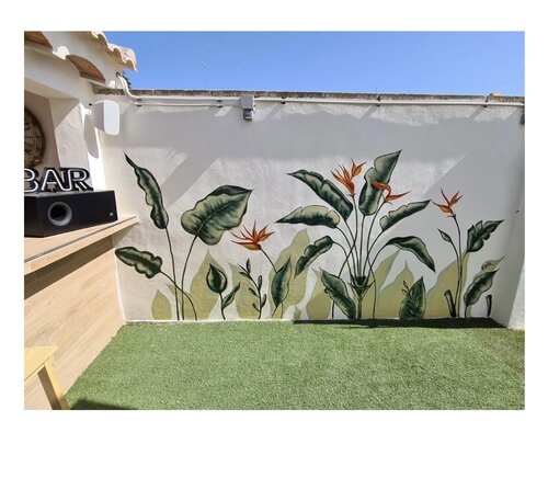 Mural Tropical van Erika Escribano Martinez, Schilderij te koop op Singulart