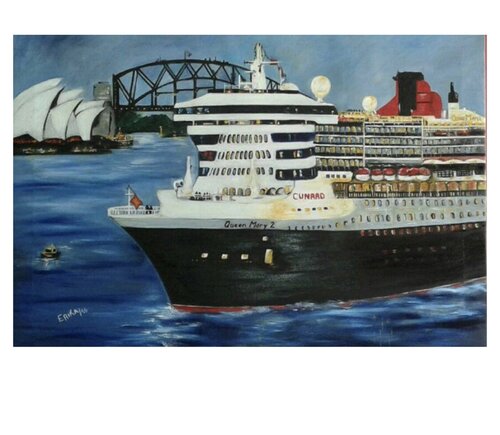 RMS Queen Mary 2 de Erika Escribano Martinez, Pintura a la venta en Singulart