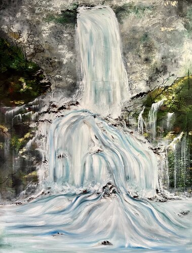 Los Chorros del Río Mundo de Erika Escribano Martinez, Pintura a la venta en Singulart