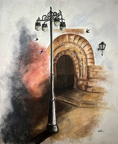 La farola de los vencejos de Erika Escribano Martinez, Pintura a la venta en Singulart