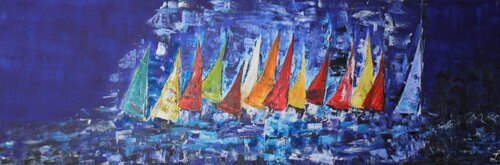 Bunte Segel van Helga Legath, Schilderij te koop op Singulart