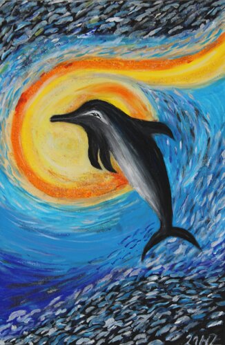 Delphin di Helga Legath, Pittura in vendita su Singulart