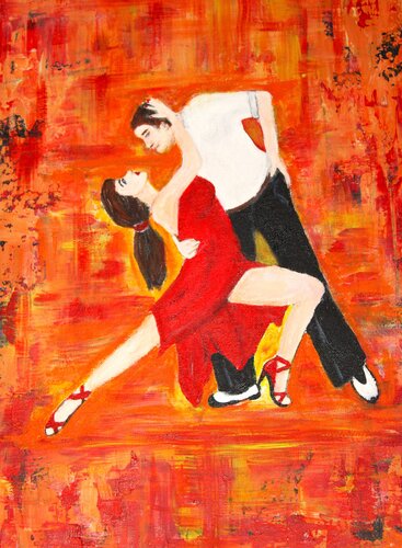 Salsa tanzen von Helga Legath, Malerei kaufen auf Singulart
