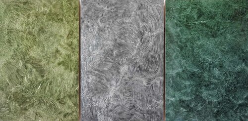 2857/137/658/040/620; 3-teilig, je 26,7 x 18 cm, Multiplex-Schichtholzplatten by Volker W. Hamann, Painting for Sale on Singulart