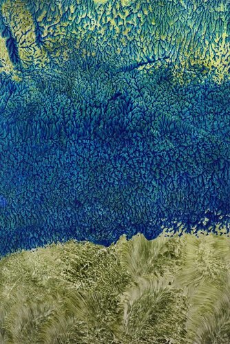 Tafelbild 3371; 26,7 x 18 x 0,8 cm, Schichtholzplatte van Volker W. Hamann, Schilderij te koop op Singulart