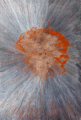 Tafelbild 3408; 26,7 x 18 x 0,8 cm, Schichtholzplatte von Volker W. Hamann, Malerei kaufen auf Singulart
