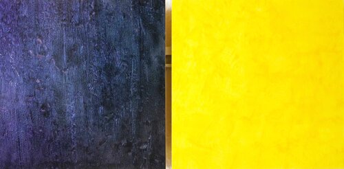 Tafelbild 3316; 2-teilig, je 19,5 x 19,5 cm, Schichtholzplatten Volker W. Hamann