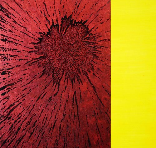 Tafelbild 3987; 27,5 x 27,5 x 1,2 cm, Schichtholzplatte Volker W. Hamann