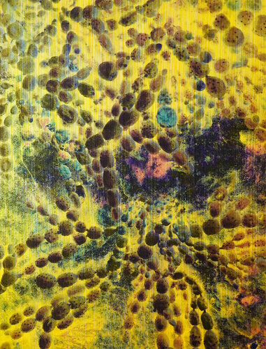 Tafelbild 4050; 25 x 18 x 0,6 cm, Schichtholzplatte di Volker W. Hamann, Pittura in vendita su Singulart