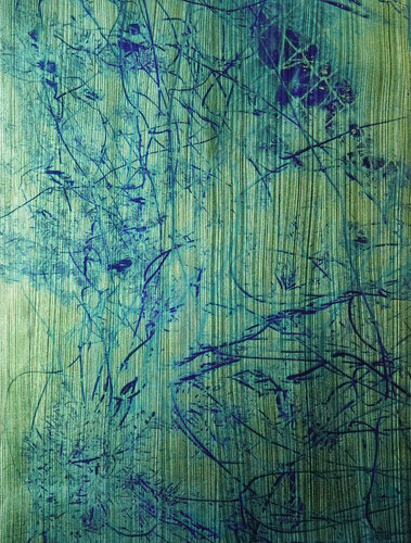Tafelbild 4054; 25 x 18 x 0,6 cm, Schichtholzplatte di Volker W. Hamann, Pittura in vendita su Singulart