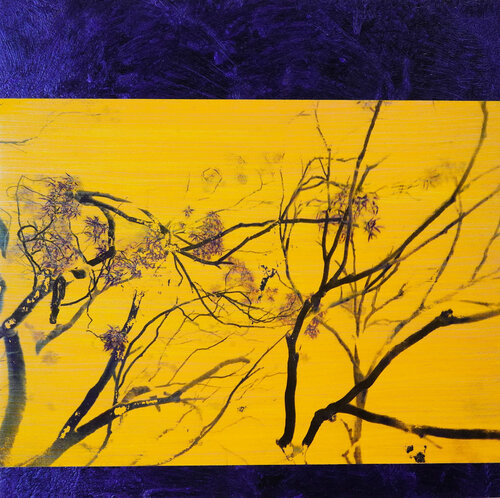 Tafelbild 4111; 27,5 x 27,5 x 1,2 cm, Schichtholzplatte by Volker W. Hamann, Painting for Sale on Singulart
